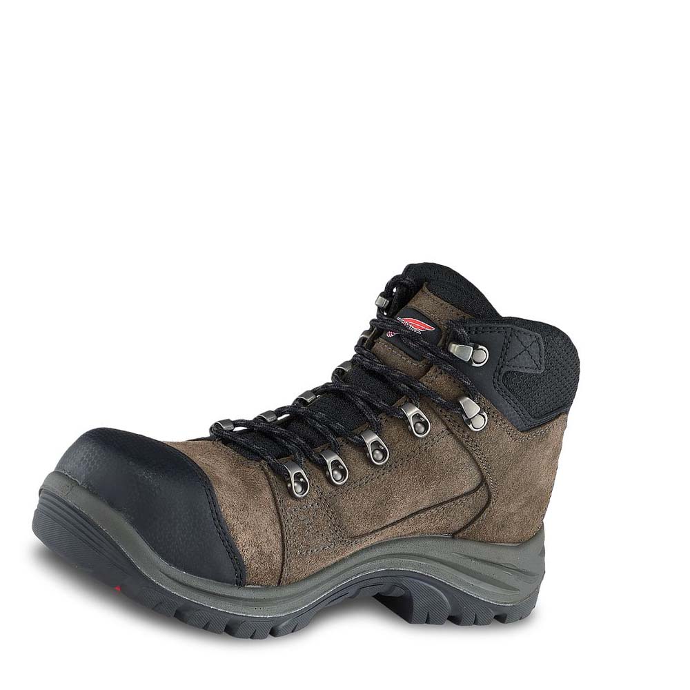 Red Wing 5-inch Waterproof Safety Toe Men's Hiking Boots Brown | ZA 259FDN